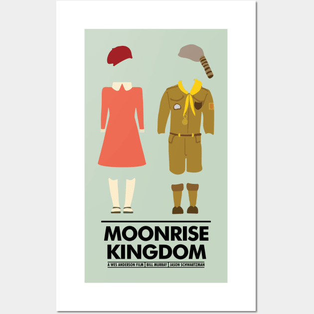 Moonrise Kingdom Outfit Movie Silhouette Wall Art by Rebus28